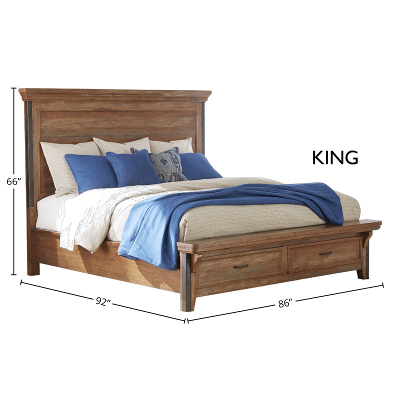 Dargan Panel Bed, Canyon Brown with Storage, King