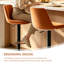 Adjustable Height Velvet/Suede Bar Stools with Gas Lift-129197621