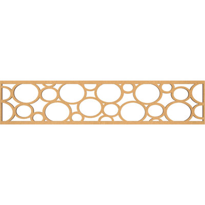 46 3/4"W x 10"H x 3/8"T Hemingway Fretwork Moulding, Raw MDF