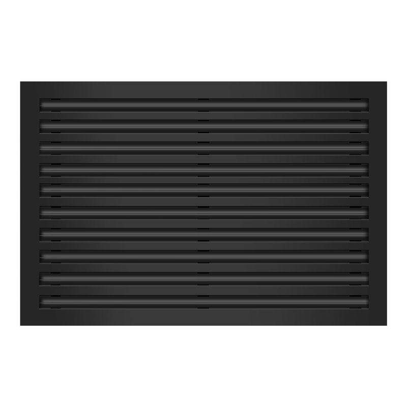 Buildmart - 30 x 20 noir moderne AC couvercle de l'évent - diffuseur à fente linéaire standard - grille de registre