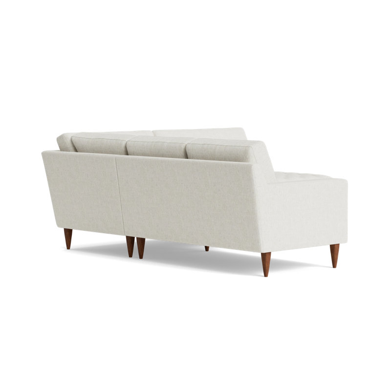 MCM Sectional, Performance Weave - Snow, Right Hand Facing