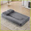 Canapé modulaire transformable en chenille Ebern Designs - Lit pliant gris clair pour petits espaces Bureaux à domicile