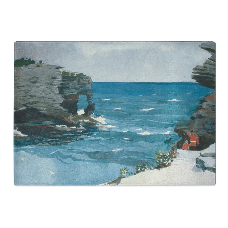 Rocky Shore Bermuda by Winslow Homer Chopping Board, 0.4cm H x 20cm W x 28.5cm L