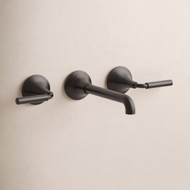Tone Wall-Mount Bathroom Sink Faucet Trim, Matte Black