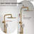 Thermostatic  Slide Bar Shower System, 10" Rainfall Shower Head with Handheld Shower-117466232