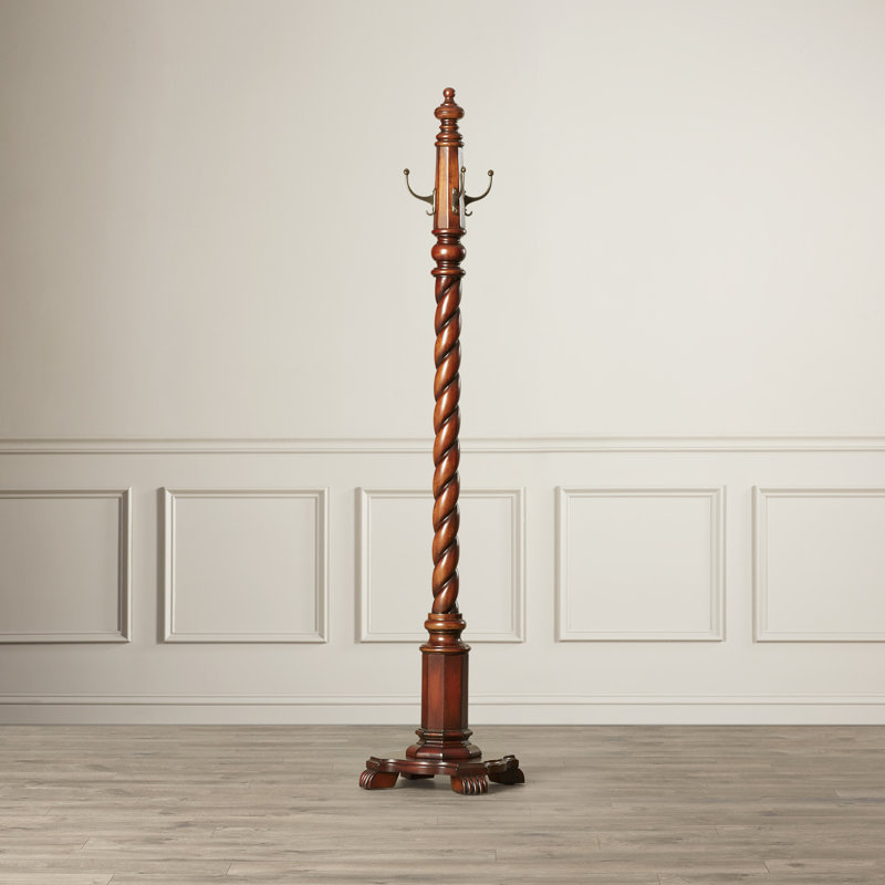 Shelissa Freestanding 8 - Hook Coat Rack, Cherry