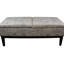 Banc de rangement, L 48 po x l 20,5 po x H 19,5 po, double élévation, reproduction ancienne | Noir | Bois
