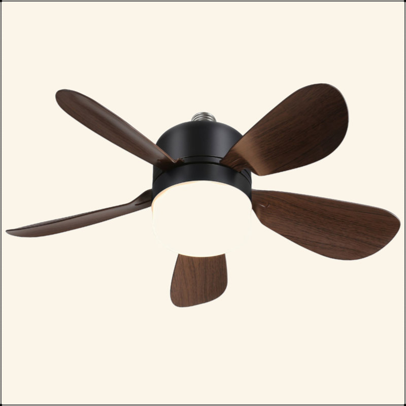Ventilateur de plafond à douille 16 pouces avec 3 lumières de couleur et télécommande E26
