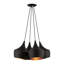 Luminaire suspendu grappe 4 lumières noir