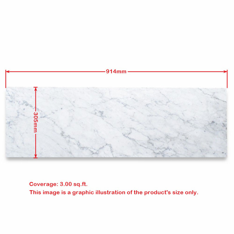 12" x 36" Marble Look Wall & Floor Tile