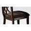 Chaise d'appoint en microfibre et finition noyer foncé Keenan (ensemble de 2)