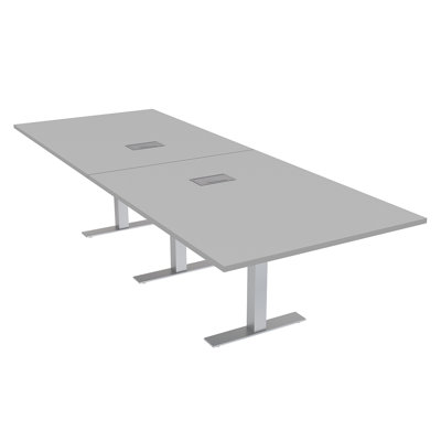 Rectangle Conference Table with Metal T Base | Electrical Unit