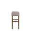Tabouret à hauteur de comptoir Martha II en lin brun clair et chêne vieilli (ensemble de 2)-1508305544