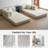 79" Convertible Sofa Bed 5 in 1 Folding Boneless Couch with Armrests Floor Modular Sectional Sofa with 2 Pillow for Living Room Bedroom Studio Compression Sofa in Box Non Assembly Blue-1509996572