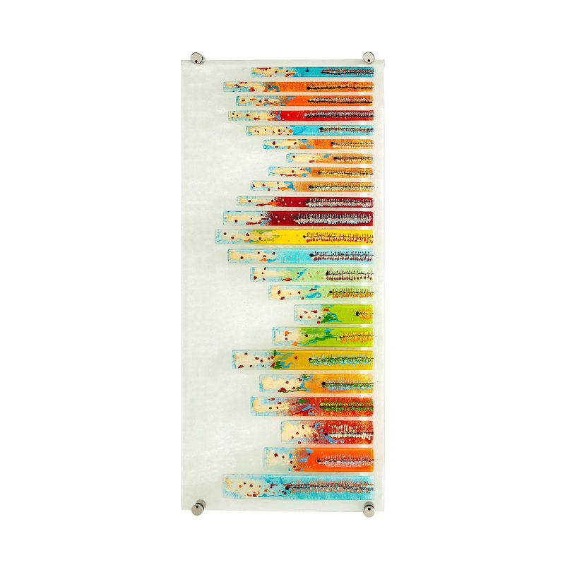 Sticks, verre fondu, art mural - gauche