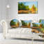 Coussin lombaire avec paysage tropical