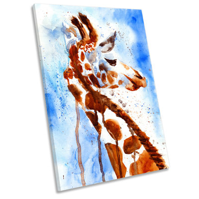 Happy Giraffe - Wrapped Canvas Painting