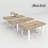 Farmhouse Extendable Dining Table With Smooth Guide Rails And White Legs