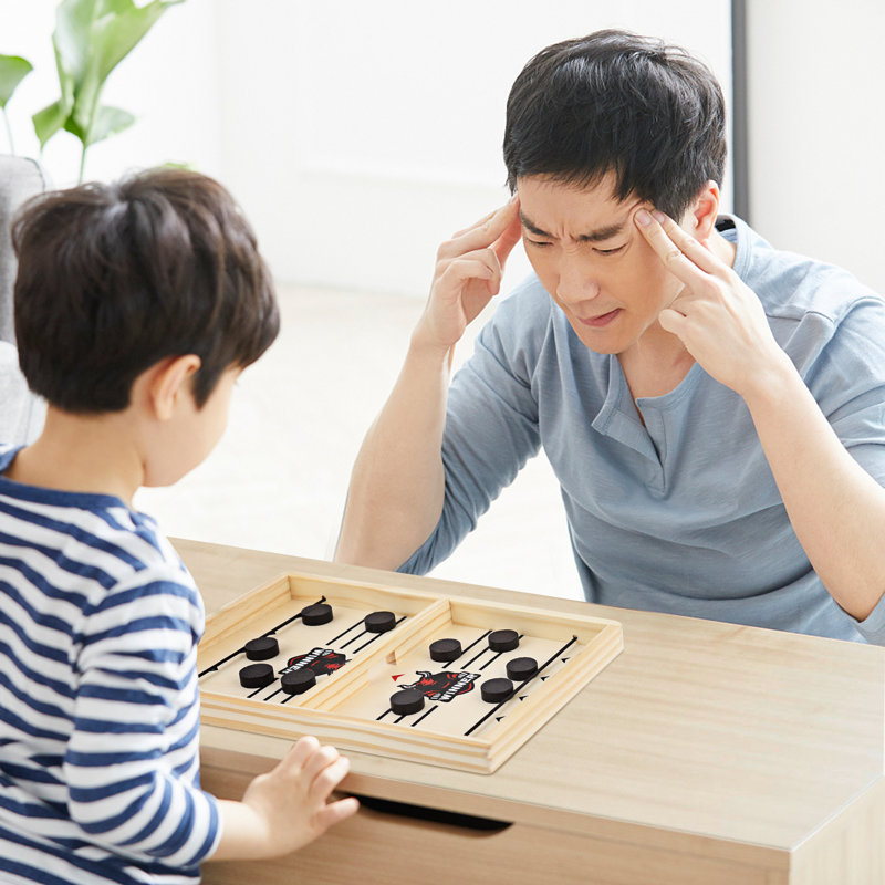 Jeu de hockey sur table en bois