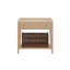1 - Drawer Nightstand with Wicker Basket-516472860