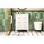 Meuble-lavabo de salle de bain rétro blanc 24 po avec lavabo en céramique et 3 tiroirs, bois de pin massif, lavabo à tiroirs longue durée, structure en bois, conception de déversement-130836994