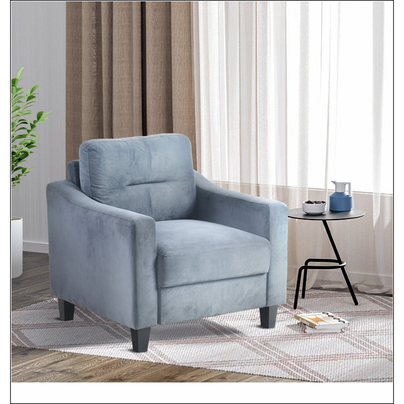 Couch Comfortable Accent Chair for Living Room Bedroom Office Small Space, Gray, Sponge