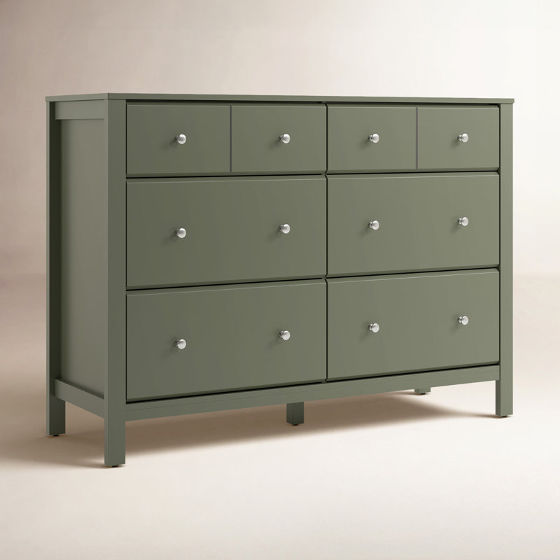 Commode double 6 tiroirs Horizon, Olive