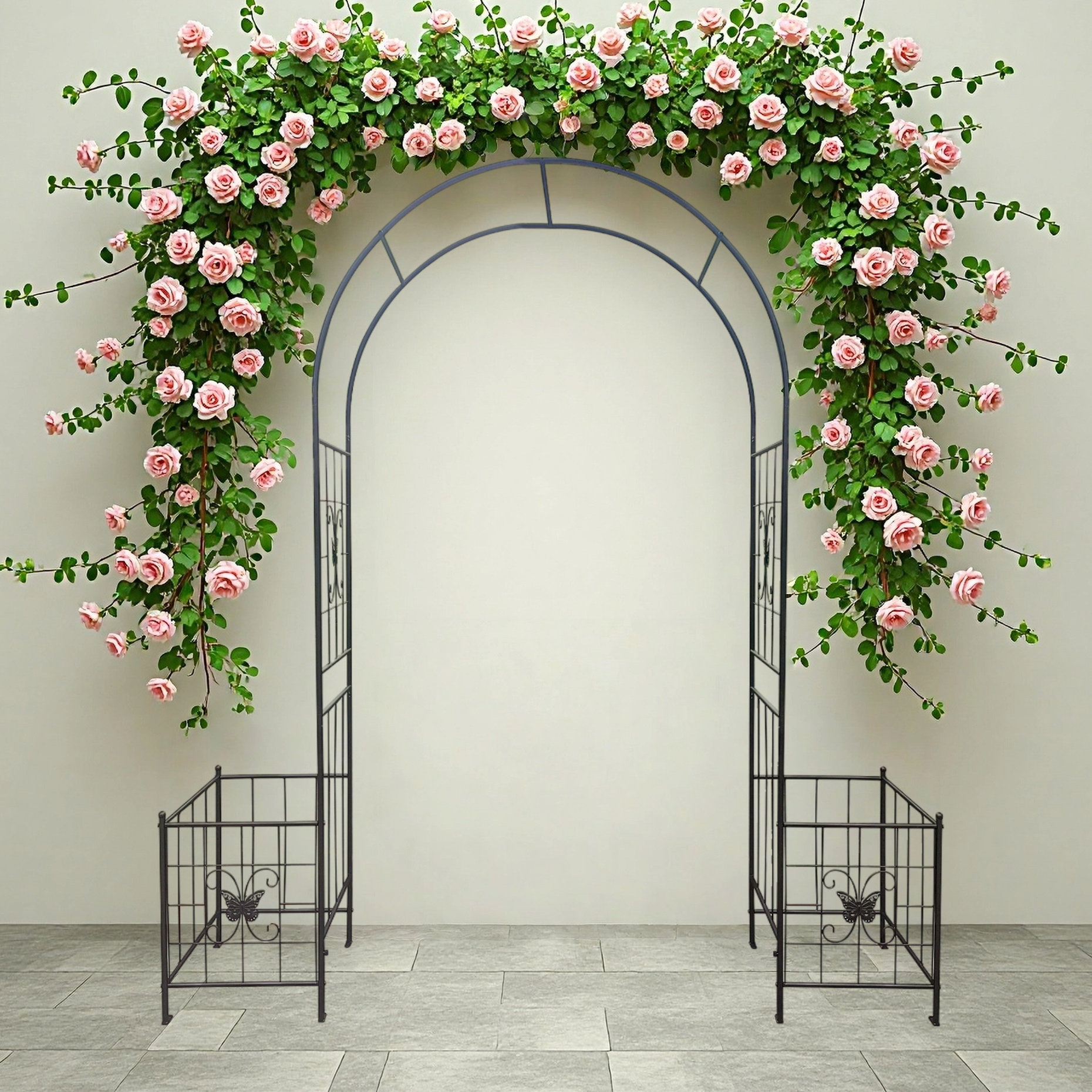 Red Barrel Studio® 7.15Ft Metal Garden Arch Trellis, Ideal For Climbing ...