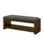 Banc d'appoint de 47 po avec étagère à chaussures inférieure, banc de siège rembourré, banc de bout de lit compact moderne avec rangement-487863694