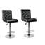 Tabouret de bar pivotant réglable en similicuir (lot de 2) - Tabouret de comptoir rembourré pour cuisine ou salle à manger avec capitonnage en cristal-103565986