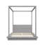 Lit plateforme à baldaquin en bois avec tête de lit-45469357-45469523