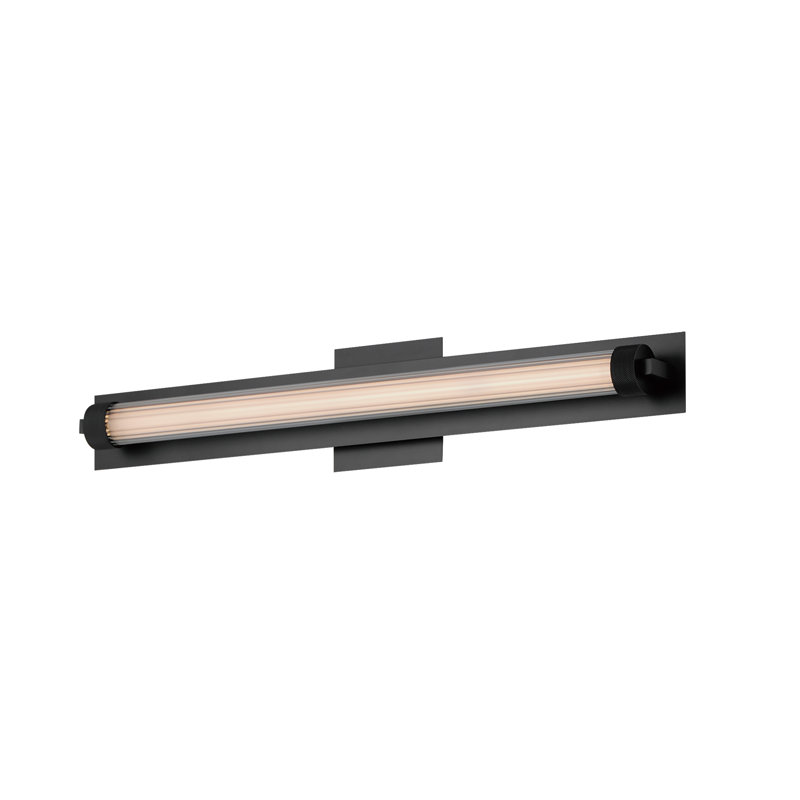 Applique murale encastrée DEL Delice, Noir mat, H 4,75 po x l 25,5 po x P 3 po