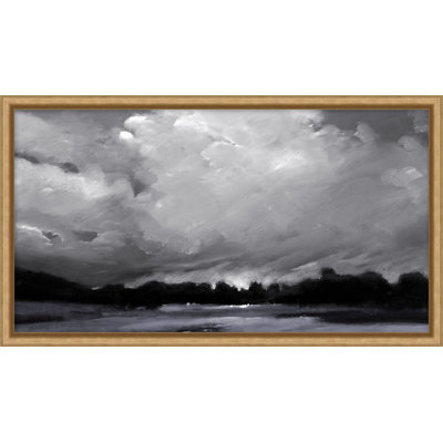 Ink Sky 3 Framed Graphic Art Canvas