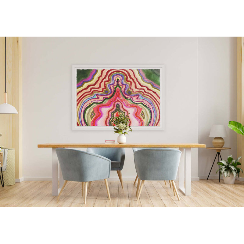 Strawberry Agate By Kristi Kohut, White Wood, 18" H x 24" W