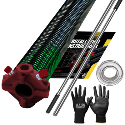 Garage Door Torsion Springs, w/ 1" Bearing, Gloves and Bars (243 x 2 x 32)
