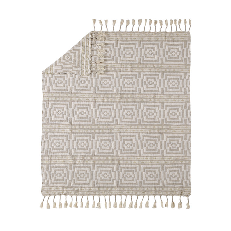 Hypnotic Woven Throw with Tassels
