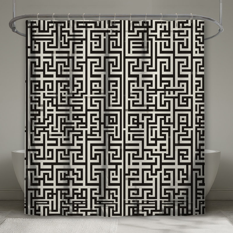 Rideaux de douche noirs très longs, 70in W x 72in H