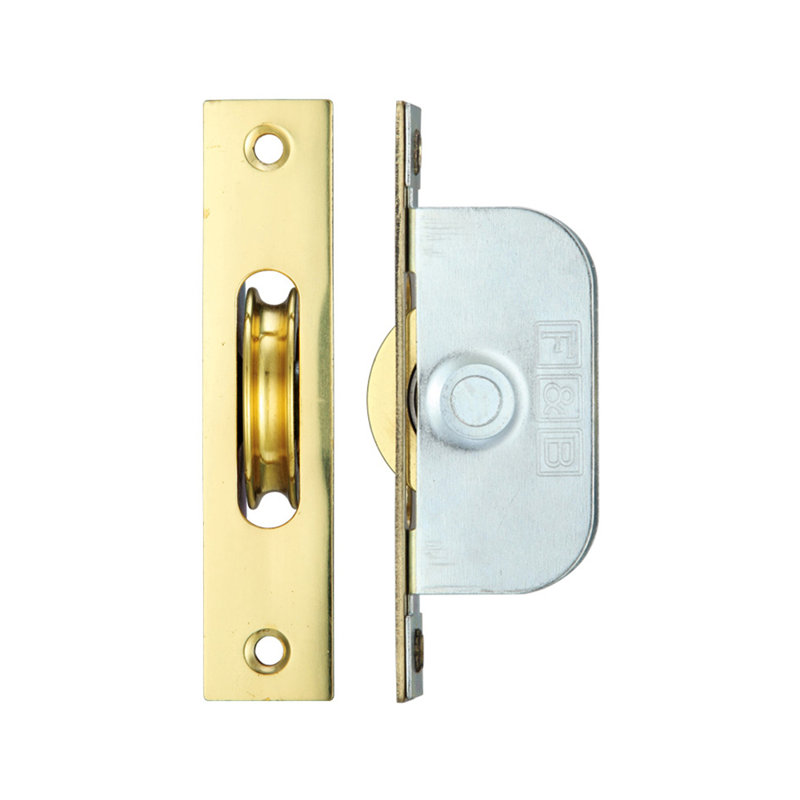 Ball Bearing Pulleys, Polished Brass