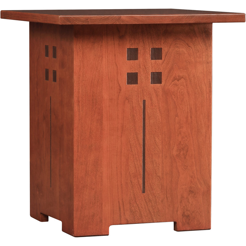 Highlands Solid Wood Pedestal End Table, Centennial