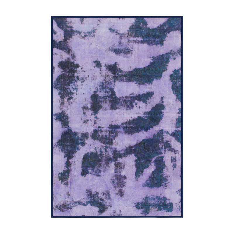 Tapis décoratif multicolore à motif abstrait, Rectangle 8 pi x 10 pi
