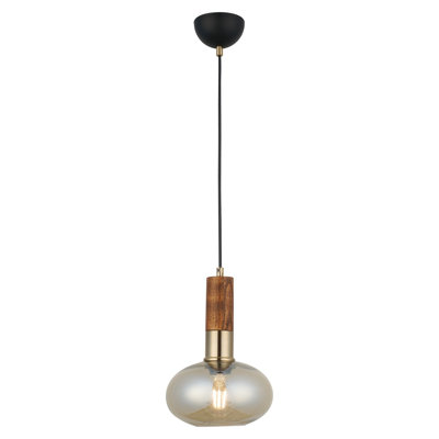 Elegant Antique Lacquer Chandelier, Metal Body, Total Height: 13.8 - 42.5 inches | Ø7.5 inches Glass Cap, Base Plate: 4 x 4 x 2 inches | 1 x E27 Socket (Max 40W) | Perfect for Dining Room, Living Room & Entryways