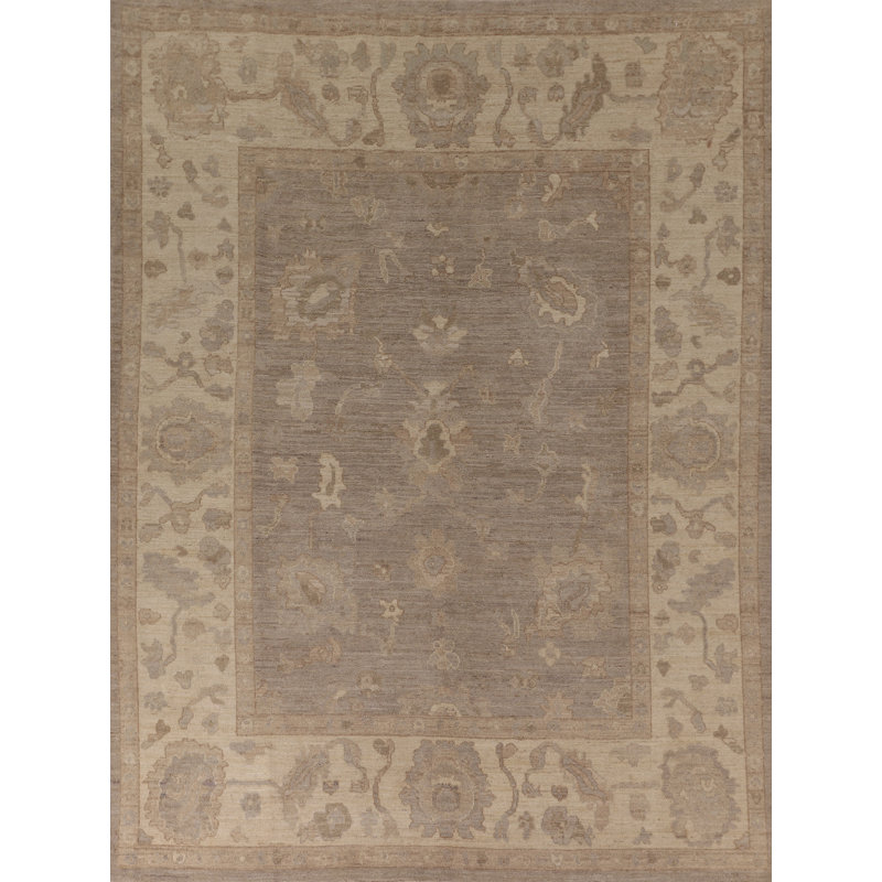 Tapis all-over à motif de teinture végétale Oushak 8 x 10