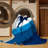 Machine Washable Kramer Judo Throw Minimalist Rug in Blue – SkyBlue Binding-759118452