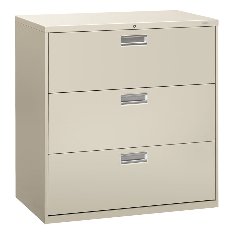 600 Series 3-Drawer Lateral Filing Cabinet, Light Gray