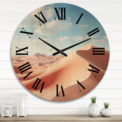 Horloge murale en bois massif Mcclenny