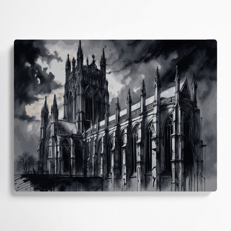 Halloween, art gothique noir, art mural, H 20 po x l 30 po