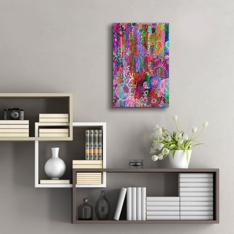 «Color Block» par Noemi Ibarz, art mural en verre acrylique, H 24 po x l 16 po