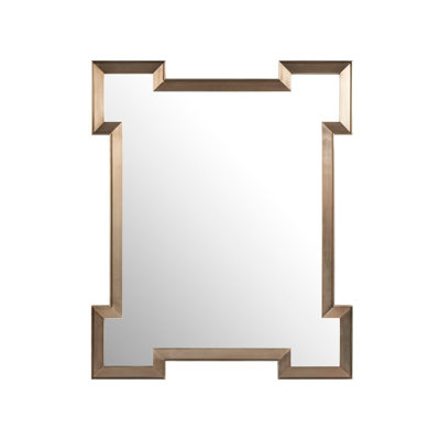 Dusty Bronze 36" Wide Sculptural Metal Frame Accent Mirror