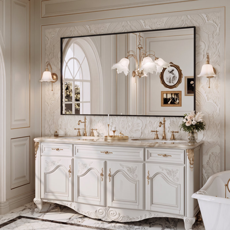 Miroir mural de salle de bain Lunara, 60 po x 36 po