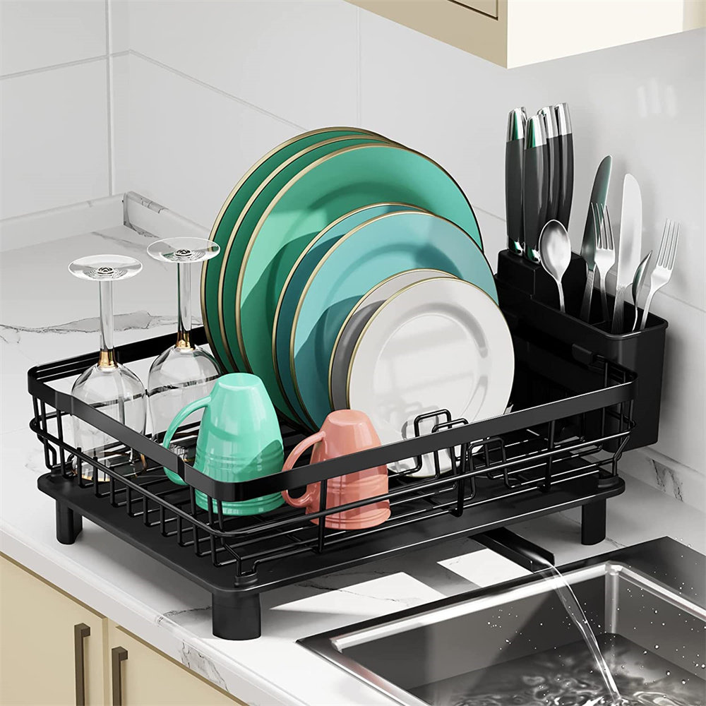 Kitsure Large Dish Drying Rack - Extendable Dish Rack, Multifunctional Dish  Rack for Kitchen Counter, Anti-Rust Drying Dish Rack